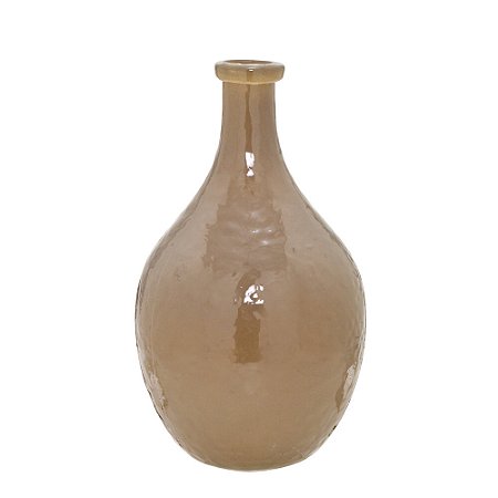 VASO DECORATIVO EM VIDRO 46 CM MARROM ESPRESSIONE