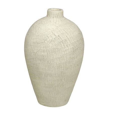 VASO DECORATIVO EM CERÂMICA 35 CM AREIA ESPRESSIONE