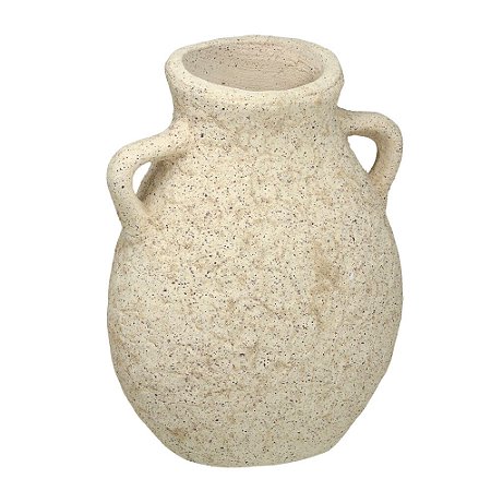 VASO DECORATIVO EM CERÂMICA 29 CM BEGE ESPRESSIONE