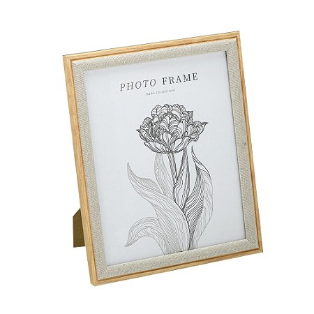 PORTA RETRATO 20X25CM MDF VIDRO AREIA E MARROM ESPRESSIONE