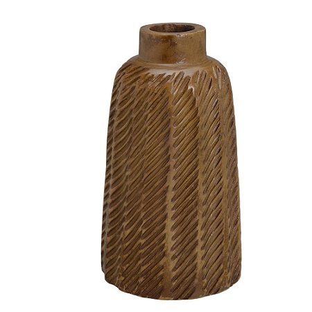 VASO DECORATIVO MADEIRA 33 CM ESPRESSIONE