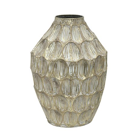 VASO DECORATIVO METAL 44CM ESPRESSIONE DOURA\DO ENVELHECIDO