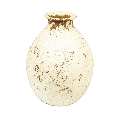 VASO DE METAL BEGE RUSTICO 17CM LUCATTI