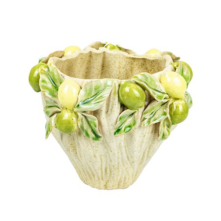 VASO EM CERAMICA LIMOES SICILIANO 16CM LUCATTI