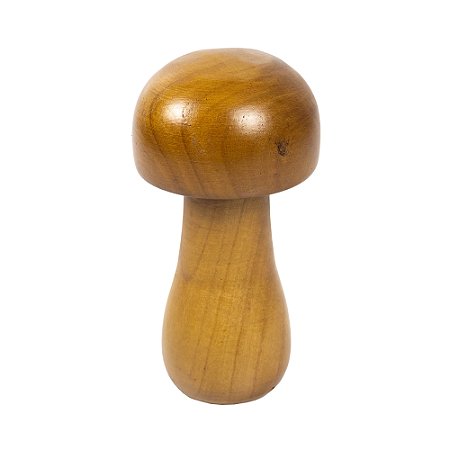 ESCULTURA DECORATIVA COGUMELO MADEIRA P 8X10 CM LUCATTI