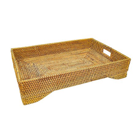 BANDEJA EM RATTAN P 60X40 CM LUCATTI