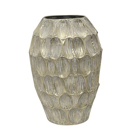 VASO DECORATIVO METAL 46CM DOURADO ENVELHECIDO ESPRESSIONE