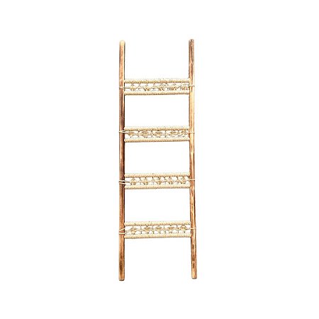 ESCADA MADEIRA E CORDA DECORATIVA 125CM