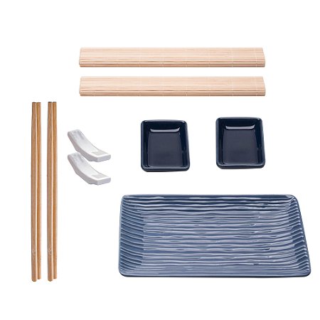 CONJUNTO 9 PECAS PARA SUSHI YUKI BAMBU LYOR