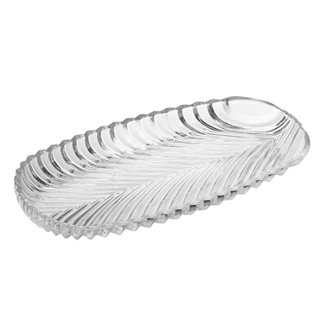 TRAVESSA LEAF 32,5x12,5x3 CM VIDRO LYOR