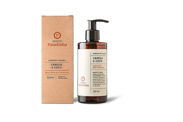 SABONETE LIQUIDO CANELA/COCO 250ML LINHA PANELINHA HERBO