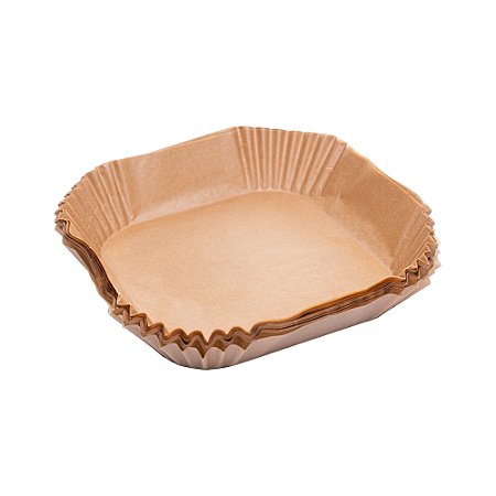 CONJUNTO 50 FORMAS DE PAPEL PARA AIR FRYER 16x16x4,5 CM LYOR