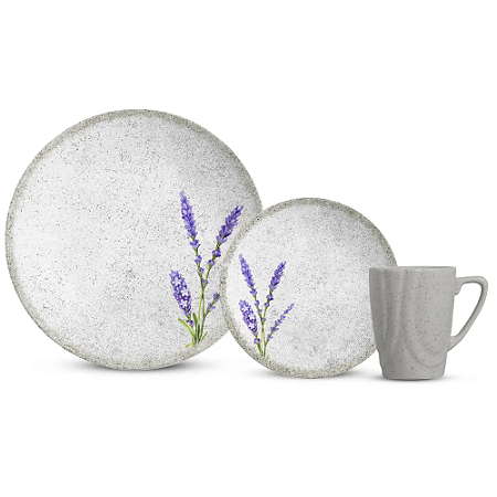 APARELHO DE JANTAR ALFAZEMA 12 PC COM CANECA