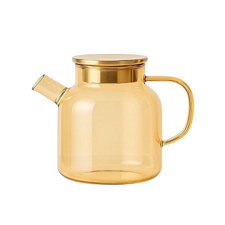 CHALEIRA VIDRO AMBAR COM COADOR 1200 ML