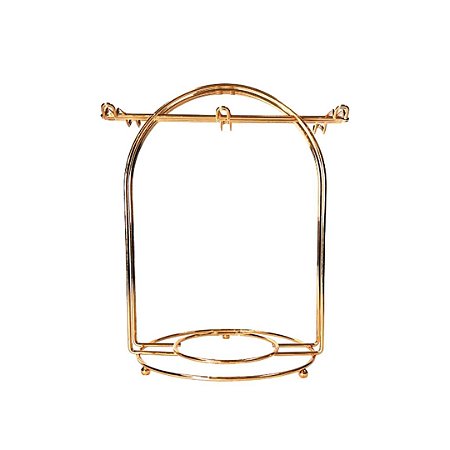 SUPORTE PARA XICARAS CHA/CAFE METAL DOURADO