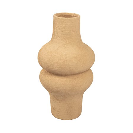 VASO EM CERAMICA TERRACOTA ORGANICO DECORATIVO 34X16CM