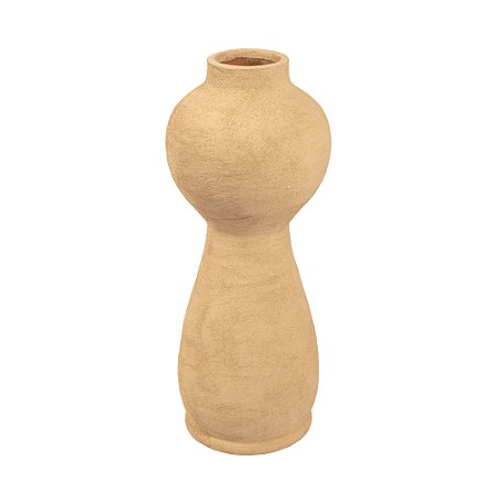 VASO ORGANICO EM CERAMICA TERRACOTA DECORATIVO 34X14CM