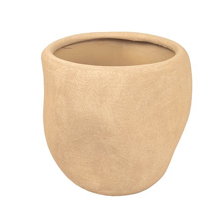 VASO ORGANICO DECORATIVO EM CERAMICA TERRACOTA 23X25CM