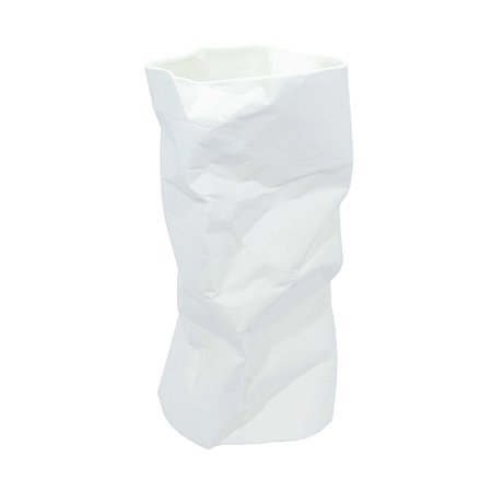 VASO EM CERAMICA BRANCO DECORATIVO 40X20X20CM