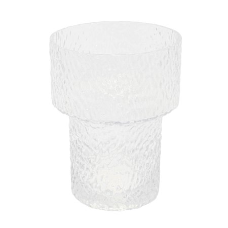 VASO DECORATIVO EM VIDRO INCOLOR P 21X16CM