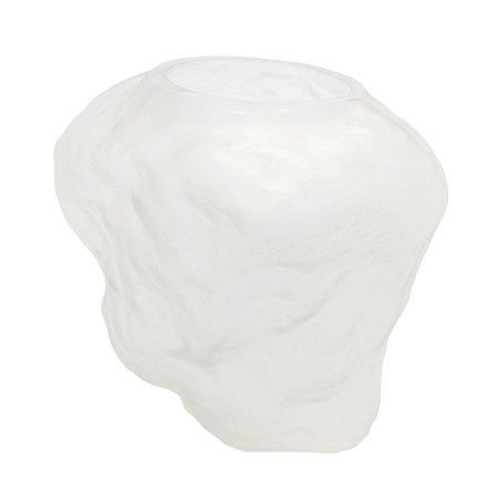VASO DECORATIVO FORMAS EM VIDRO BRANCO P  31X35X25CM