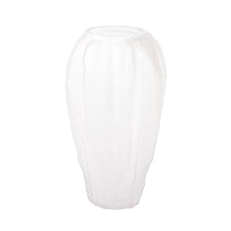 VASO EM VIDRO INCOLOR FOSCO DECORATIVO G 42X23CM