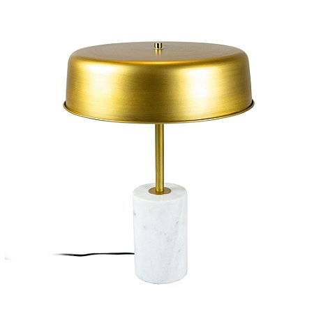 ABAJUR DE MESA EM MARMORE E METAL 48X40X40cm