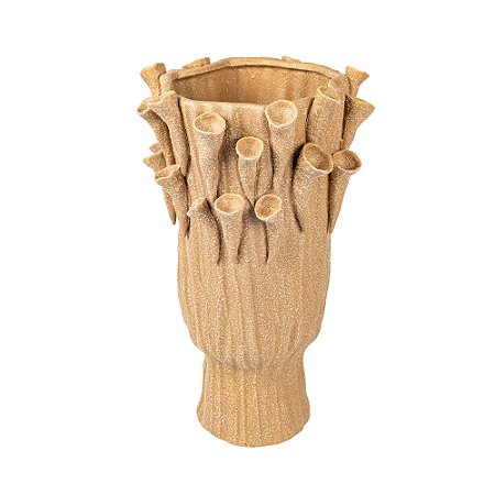 VASO DECORATIVO CORAIS EM CERAMICA TERRACOTA 38X24X24CM