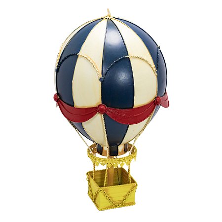 MINIATURA BALAO VINTAGE DECORATIVO AZUL 44X23CM
