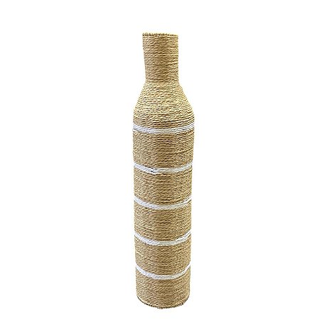 VASO DECORATIVO DE CHAO FIO DE CORDA 70X15CM