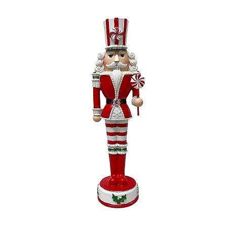 ESCULTURA SOLDADO DE CHUMBO QUEBRA NOZES VRM 33cm