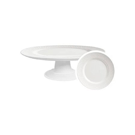 BOLEIRA SATIN WHITE EM CERAMICA 29CM - ALLEANZA