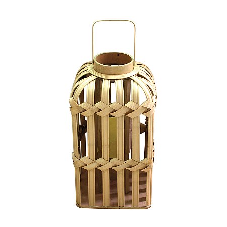 LANTERNA DECORATIVA EM BAMBU COM ALCA 47CM