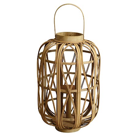LANTERNA DECORATIVA EM BAMBU (VER MEDIDAS)