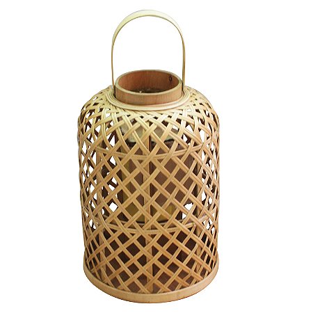 LANTERNA DECORATIVA EM BAMBU (VER MEDIDAS)