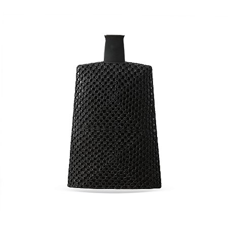 VASO DECORATIVO EM RESINA TEXTURIZADO PRETO cadastrar