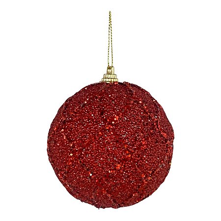 Conj 03 Bolas Natalinas Decorativa Vermelha 8cm