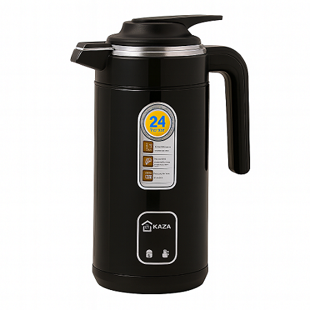 CHALEIRA ELETRICA TERMICA PRETA EM ACO INOX 1,5L 220V