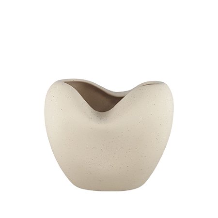 VASO DECORATIVO ATOMO IV CREAM RUSTICO 18,5CM