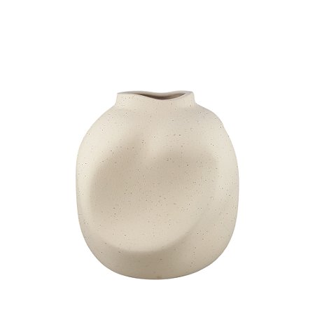 VASO DECORATIVO VOLUTA III CREAM RUSTICO 19CM