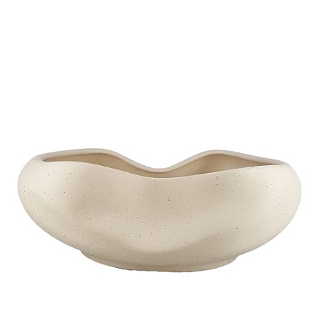 CENTRO DE MESA DECORATIVO VOLUTA CREAM RUSTICO 12X34CM