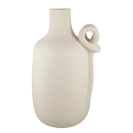 VASO GARRAFA LACO VOLUTA I CREAM RUSTICO 32CM