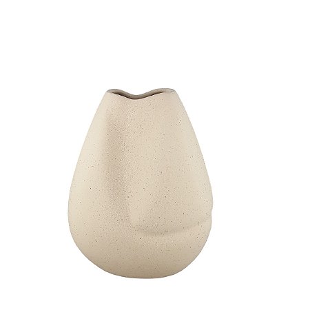 VASO DECORATIVO DUETO LUNAR I BEGE RUSTICO 26CM