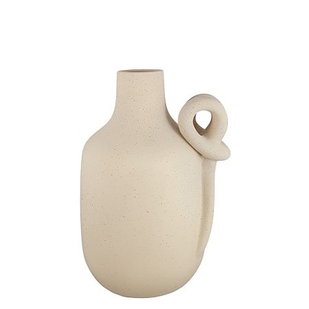 VASO GARRAFA LACO VOLUTA II BEGE RUSTICO 26,5CM