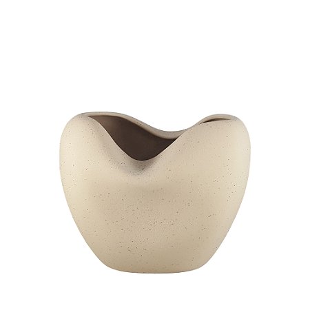 VASO DECORATIVO ATOMO IV BEGE RUSTICO 18,5CM
