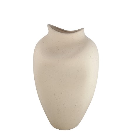 VASO DECORATIVO ATOMO II BEGE RUSTICO 34CM