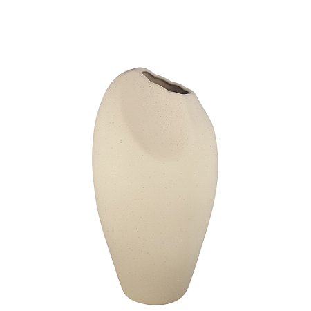 VASO DECORATIVO ESSENCIA II BEGE RUSTICO 35CM