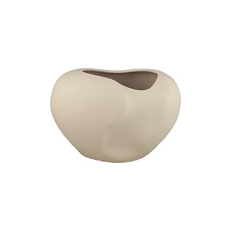 VASO DECORATIVO LUMINA III BEGE RUSTICO 16,5X27CM