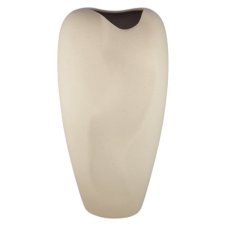 VASO DECORATIVO EM CERAMICA BEGE RUSTICO LUMINA I 42CM