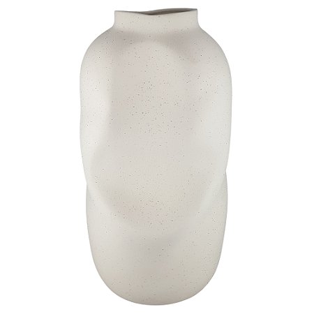 VASO EM CERAMICA DECORATIVO OFF WHITE VOLUTA I 38,5CM